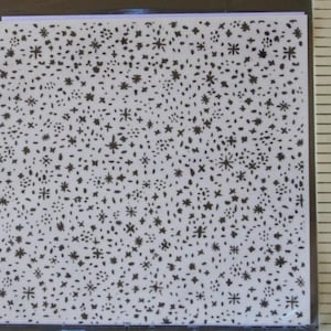 One 4&quot;x4&quot; sheet ProFusion water slide black enamel Starry Night decals fusing