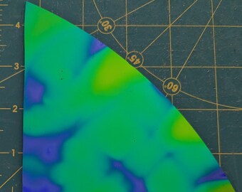 96 COE CBS Emerald Aurora Borealis dichroic thin black Spectrum glass remnant fusible
