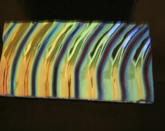 96 COE CBS Dichroic Rainbow 2 Spectrum clear ripple glass base 2x4