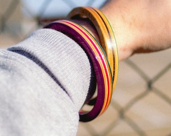 Recycled Skateboard Bracelet / Bangle