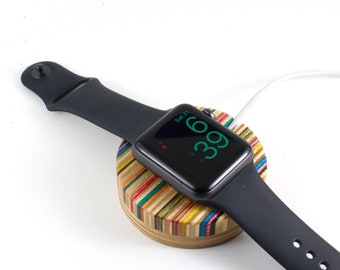 Apple Watch Charging Dock made from recycled skateboards