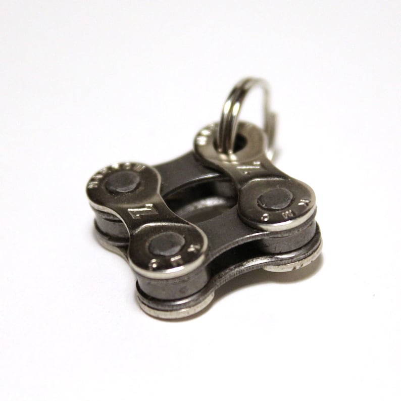 Recycled Bicycle Chain Keychain W/free Shipping Etsy