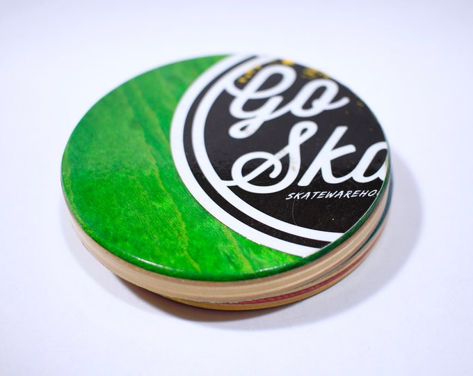 Round Drink Coaster made from broken skateboards