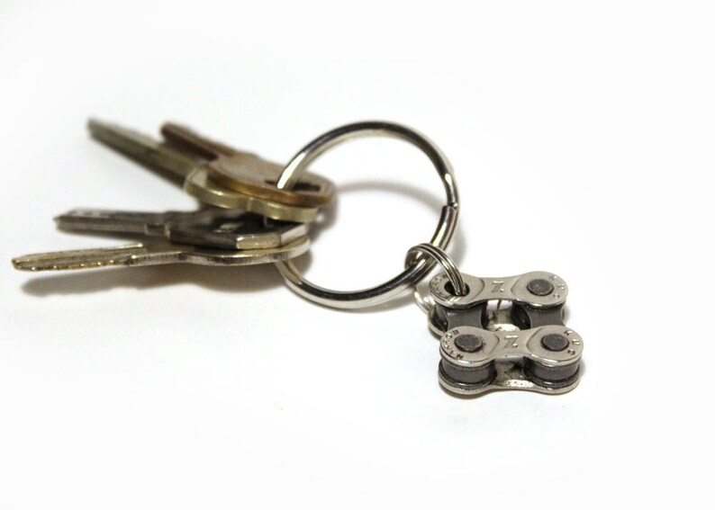 Recycled Bicycle Chain Keychain W/free Shipping Etsy