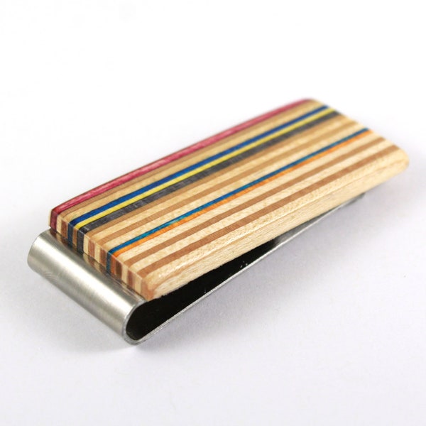 Recycled Skateboard Money Clip