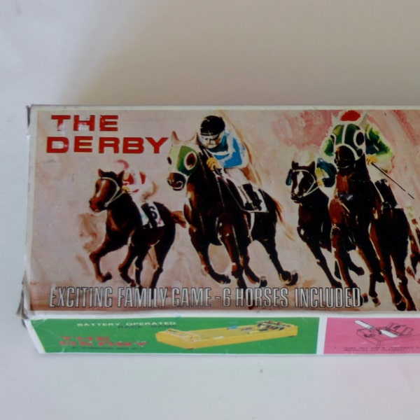 SALE! RARE Vintage Game: The Derby Battery Operated Race Game made in Hong Kong