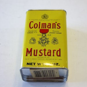 Vintage Colman&#39;s Mustard 4 oz. Spice Can