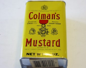 Vintage Colman&#39;s Mustard 4 oz. Spice Can