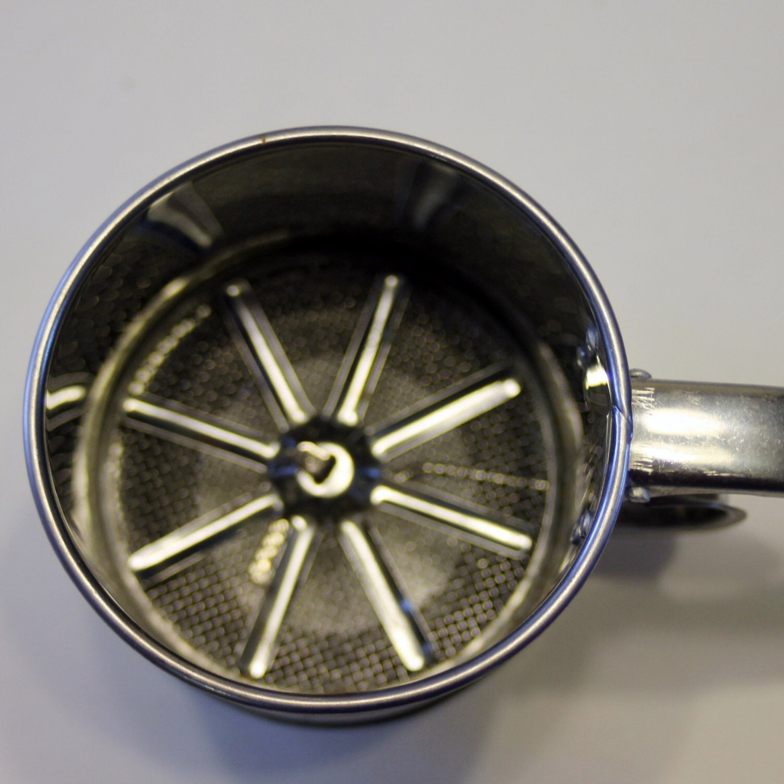 Vintage Sifter Metal Flour/Sugar Squeeze Handled Sifter Etsy