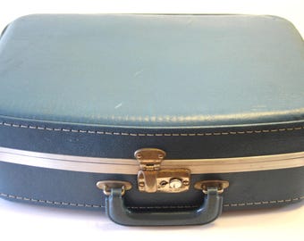 Vintage Mid-Century Hard-shell Suitcase (Probably from the '60s or '70s)