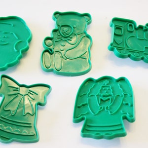 Christmas Cookie Cutters Set of 5 Soft Plastic Cookie Cutters