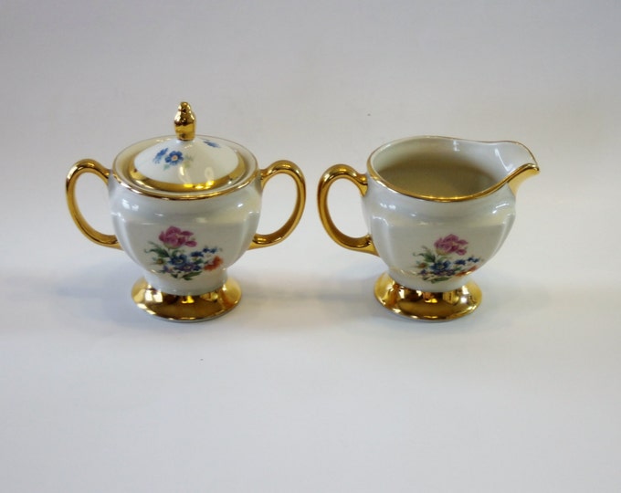 Vintage Sugar and Creamer Set by CG Pottery U.S.A. Etsy