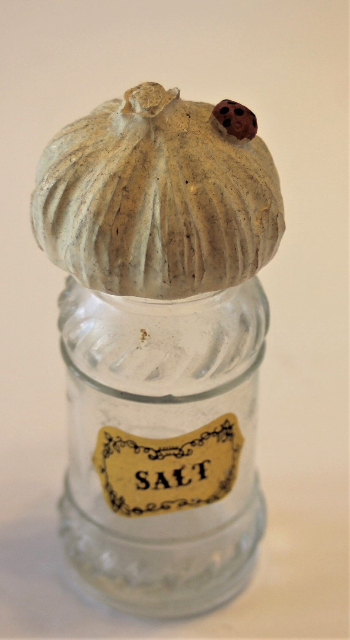 Set of 5 Vintage Spice Bottles with Resin Toppers EMPTY Etsy