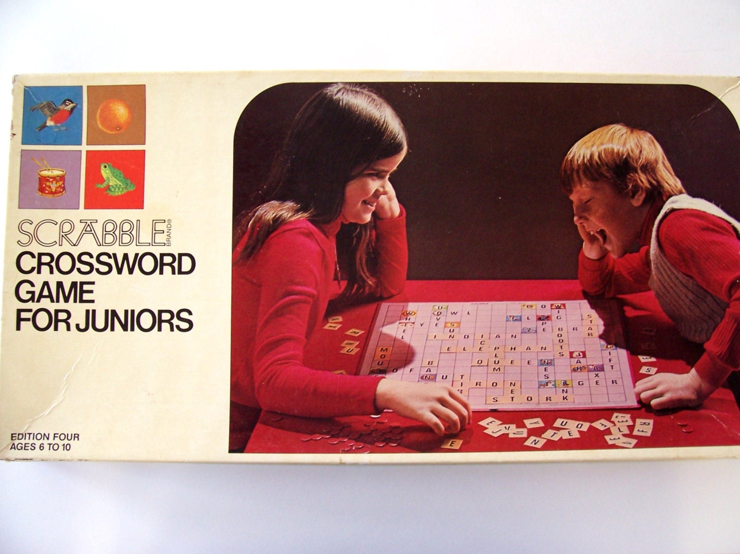 Scrabble Junior 1974 Crossword Puzzle Game for Children - Etsy