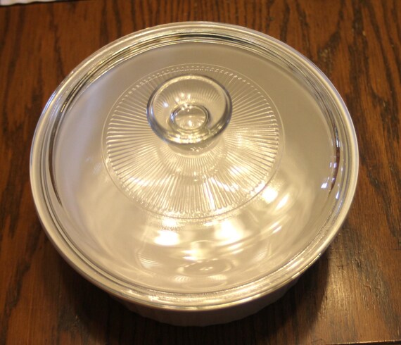 Corning Ware French White F-5-B Casserole Dish Liter WITH