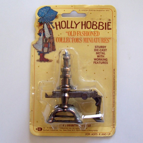 Miniatures - Collectible Holly Hobbie No. 47 Printing Press