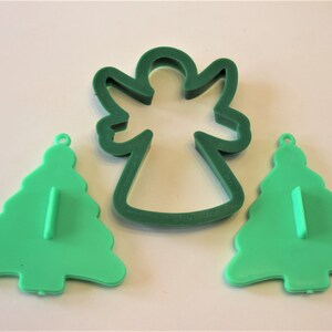 Christmas Cookie Cutters Set of 3 Plastic Cookie Cutters