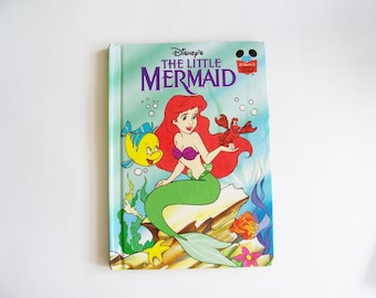 Disney&#39;s The Little Mermaid (USED BOOK)- Grolier Book Club, Disney&#39;s Wonderful World of Reading, Children&#39;s Book, Princess Book, Ariel Book