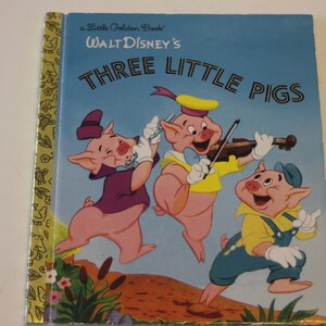 A Little Golden Book Walt Disney&#39;s : The Three Little Pigs PREVIOUSLY OWNED