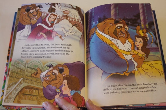 Libro per bambini Disney La bella e la bestia, libro vintage, libro delle  principesse Disney, meraviglioso mondo della lettura -  Italia