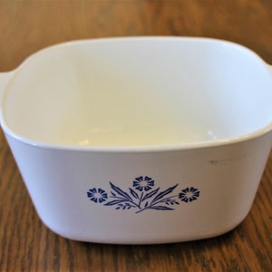 Corning Ware Casserole Dish P-1 3/4-B  Rectangle Blue Cornflower Casserole Dish - Baking Dish, White Dish, Cookware NO LID
