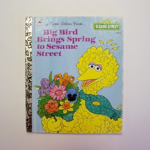 Un petit livre d&#39;or Sesame Street « Un grand oiseau apporte le printemps à Sesame Street » - Livre pour enfants, Sesame Street Book