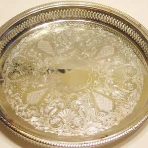 F.B. Rogers Round Serving Tray