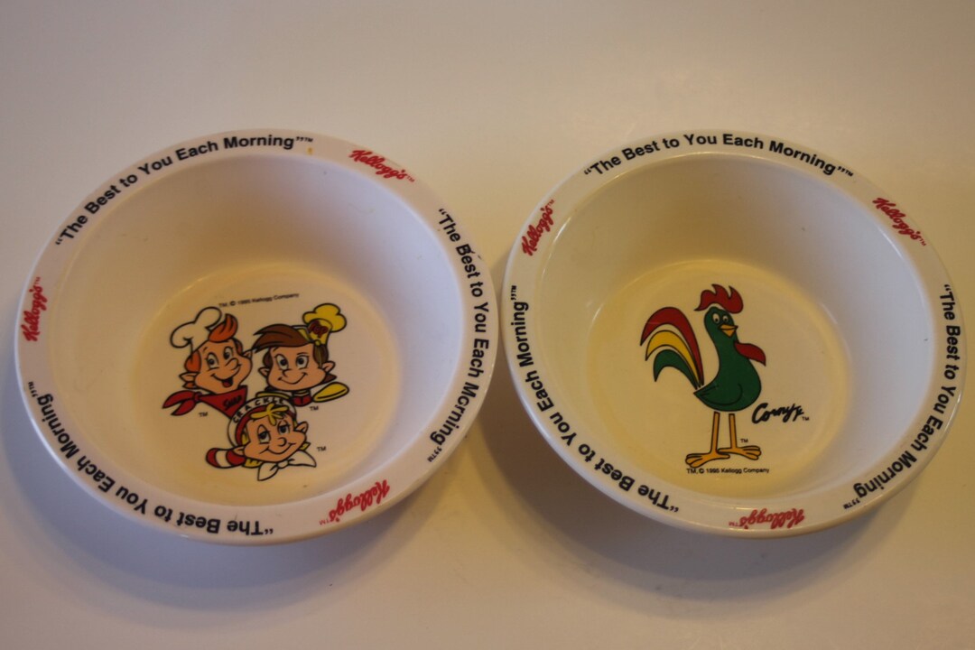 Set of 2 Kellogg's Cereal Bowls Snap Crackle Pop Rice Etsy