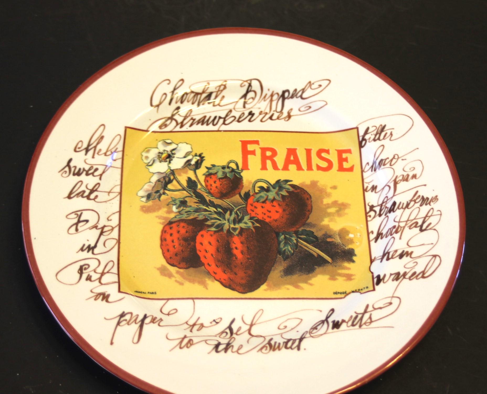 ウィリアムズソノマ いちご柄 フレーズ タルト皿 ロザンナ イタリア Williams Sonoma Strawberry - Etsy
