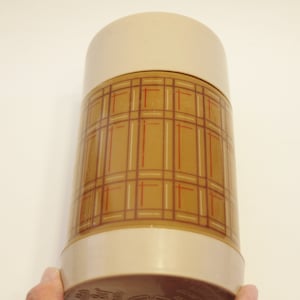 Vintage Gold Plaid Aladdin Thermos (One Pint)