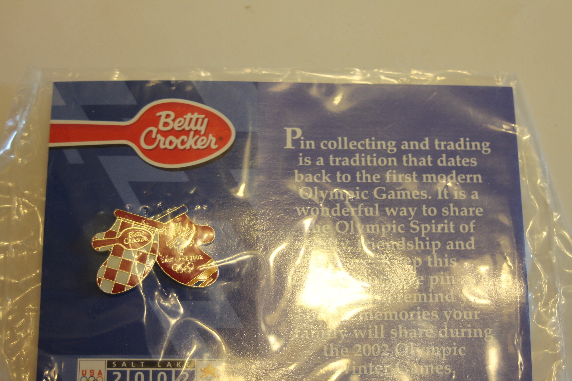 Pin's Olympique NIP – Salt Lake 2002, Team USA, Betty Crocker, Scellé