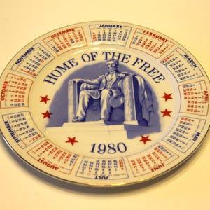 1980 Spencer Gifts Home of the Free Collectible Plate