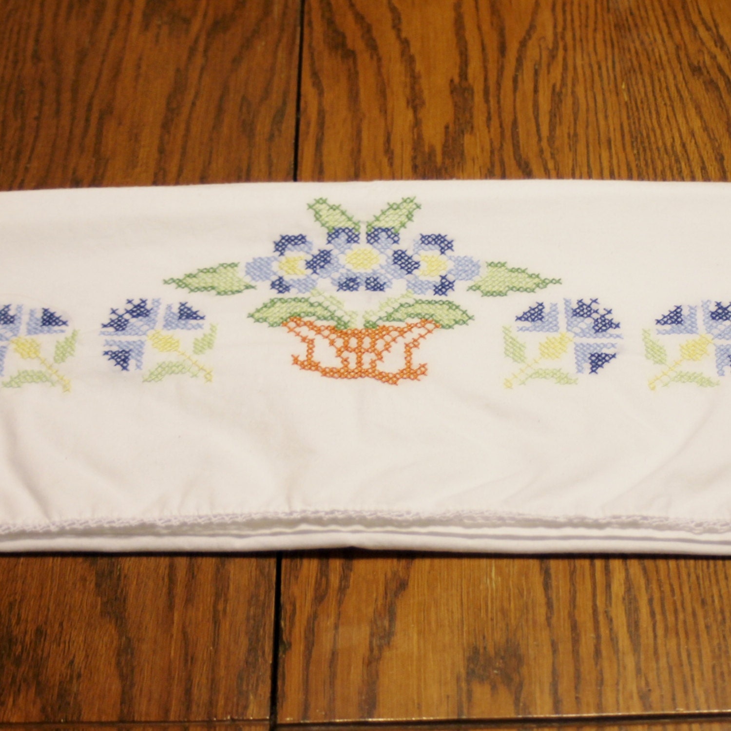 Embroidered Pillowcase Counted Cross Stitch Pillowcases in Etsy Hong Kong