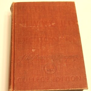 1960 Webster&#39;s New World Dictionary of the American Language College Edition