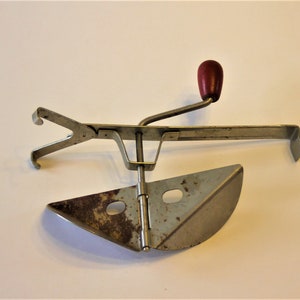 Vintage A & J Red Handled Beater/ Hand Crank Mixer Made in USA