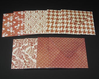 mini envelopes 2 1/2" x 2 1/2" set of 10 with or without your choice of flat note cards tiny note gift thank you card tag 2.5 x 2.5