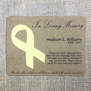 Support Our Troops Yellow Ribbon Memorial Plantable Seed Recycled Paper ...