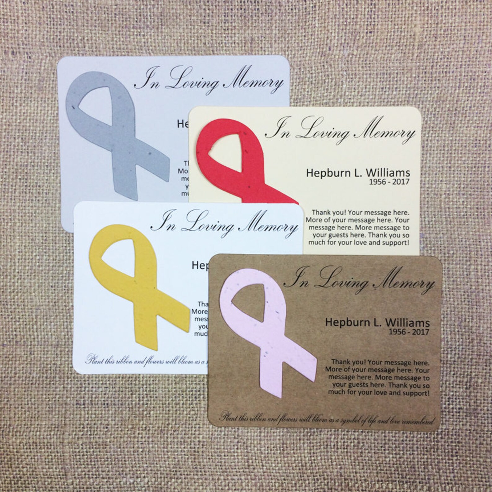 HIV AIDS Awareness Red Ribbon Memorial Plantable Seed Recycled - Etsy