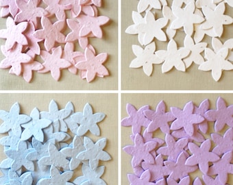 Star Flower Plantable Seed Paper Confetti, Wildflower, Recycled Paper  - Approx 125 Pack, Available in 28 Colors