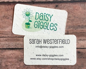 Business Cards Plantable Wildflower Seeded Recycled Paper - Set of 40