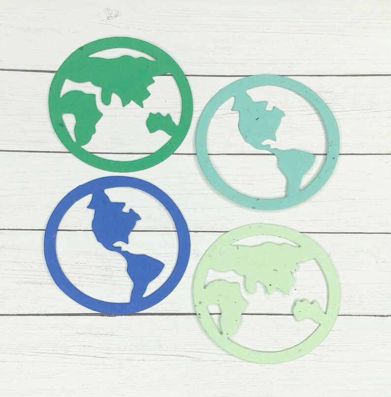 daisygiggles Earth Outline Seeded Paper Favors