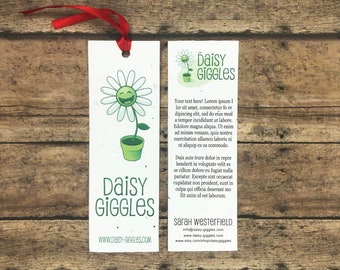 20 Business Bookmarks Plantable Wildflower Seeded Recycled Paper, Custom, Promotional, Cards