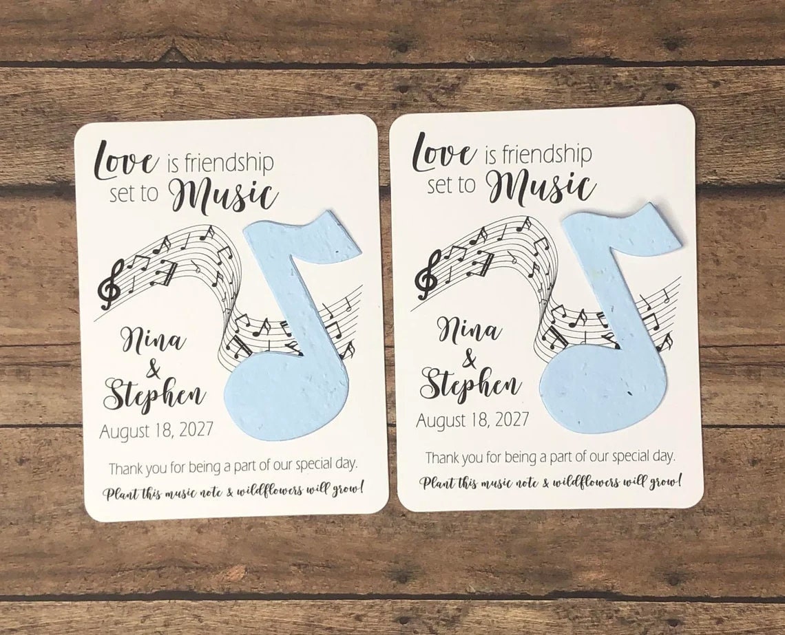 Music Themed Seed Paper Favors