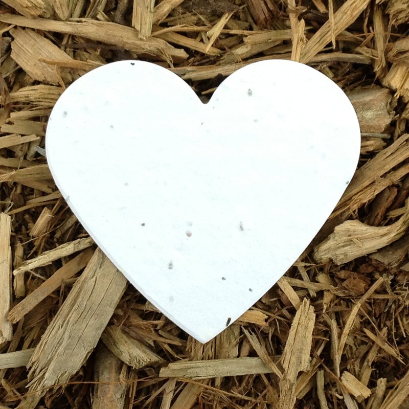 12 Heart Plantable Seeded Paper Shape Favors 2 5/8 x | Etsy
