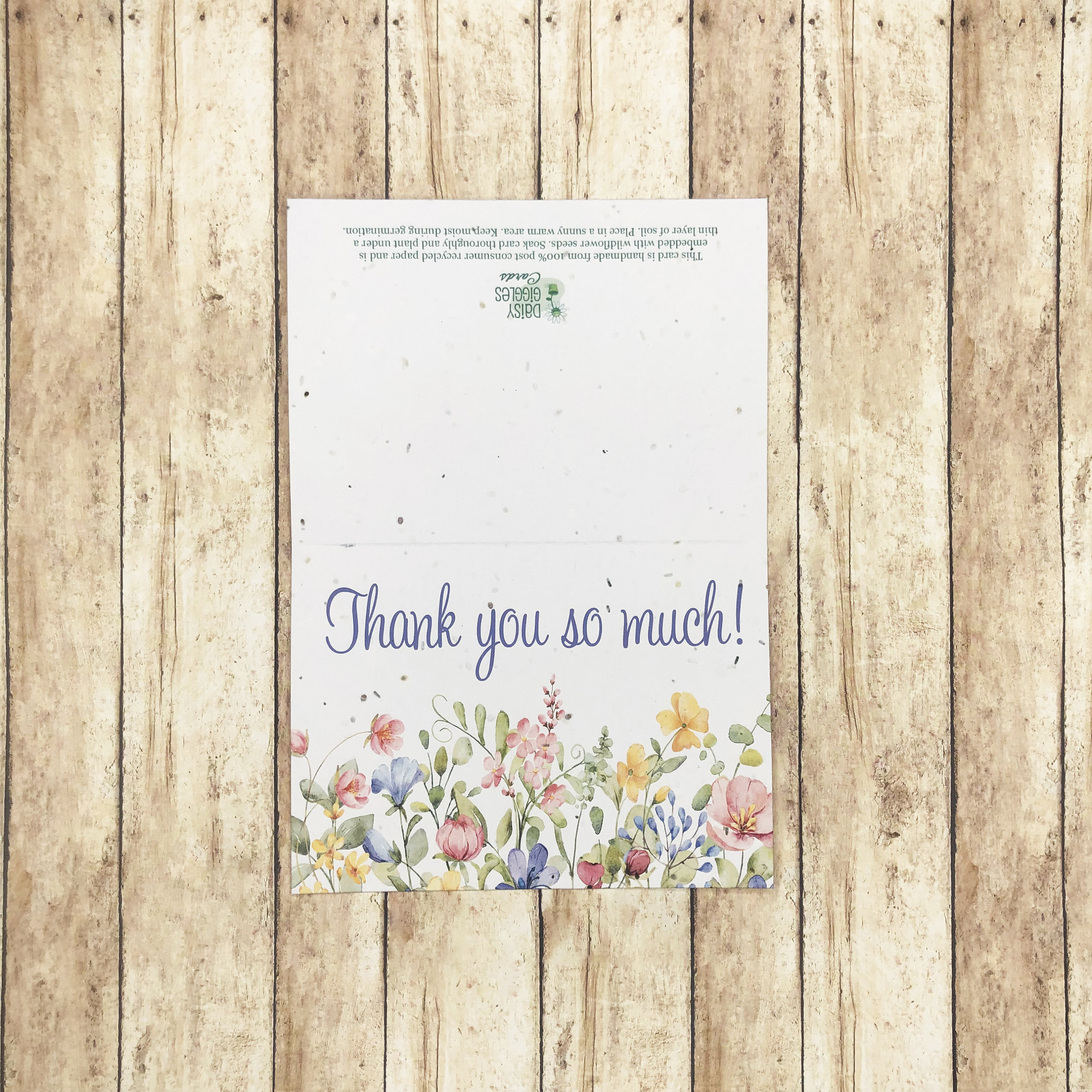 10 Vibrant Wildflower Design Thank You 3.5x5 Tent Cards With Envelopes ...