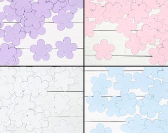 Flower Shaped Plantable Seed Paper Confetti, Wildflower, Recycled Paper - Approx. 115 Pack, 29 Colors Options, 1.5" Diameter