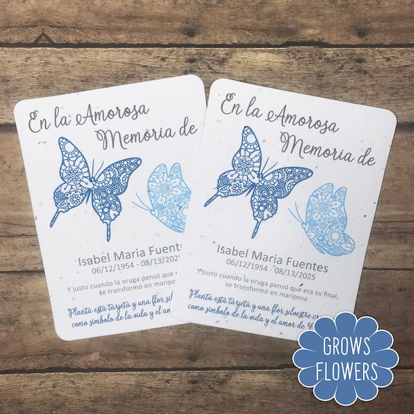 Funeral Spanish Memorial Cards Etsy