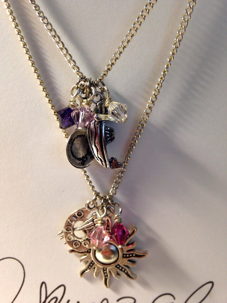 Princess Rapunzel Charm Necklace | Etsy