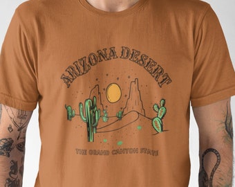 Arizona desert Unisex t-shirt, Grand Canyon shirt, Cactus shirt, Wild West aesthetic shirt, Desert shirt, Phoenix shirt, Arizona men shirt