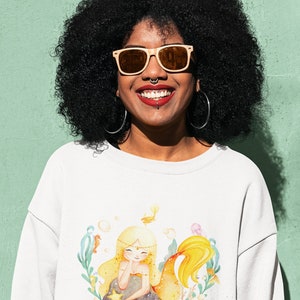 Mermaid Unisex Sweatshirt, Mermaid cottagecore shirt, Fairycore shirt, Light academia shirt, Aesthetic shirt, Under the sea shirt